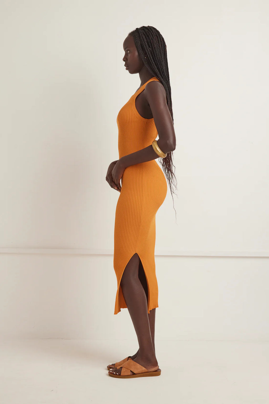 Grasslands Halter Dress - Marigold