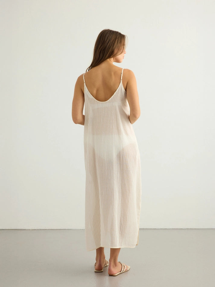 Yaz Dress - White Stripes
