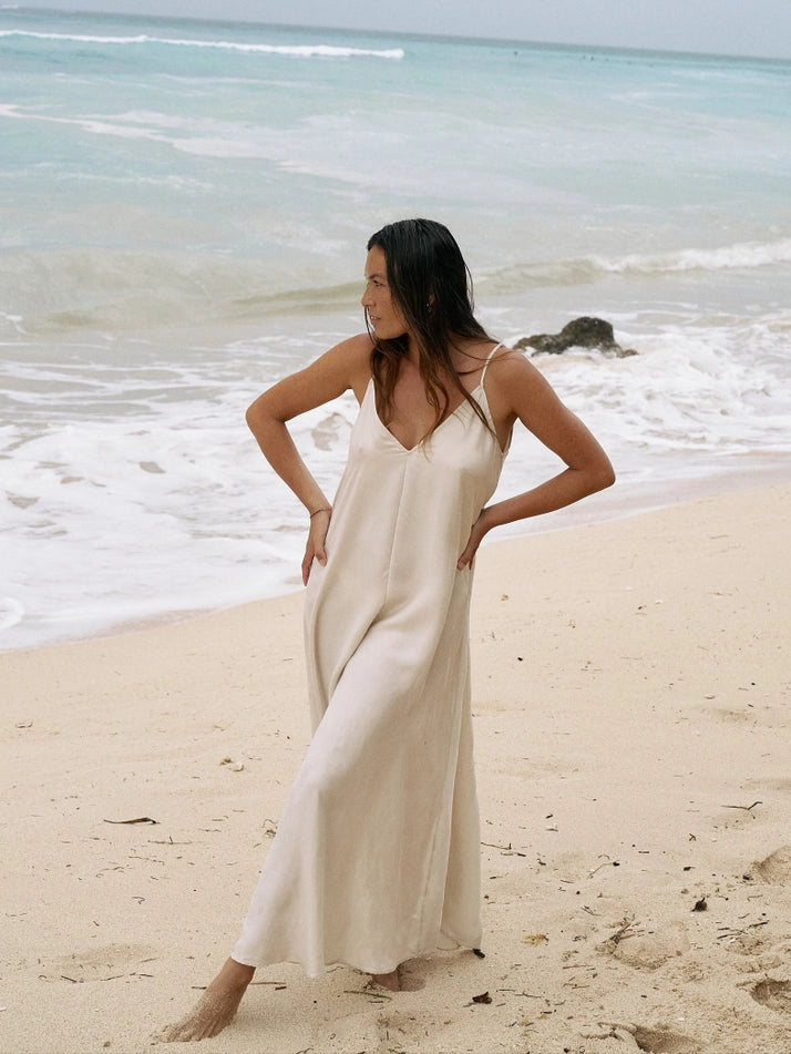 Lucid Flow Maxi Dress - Sand