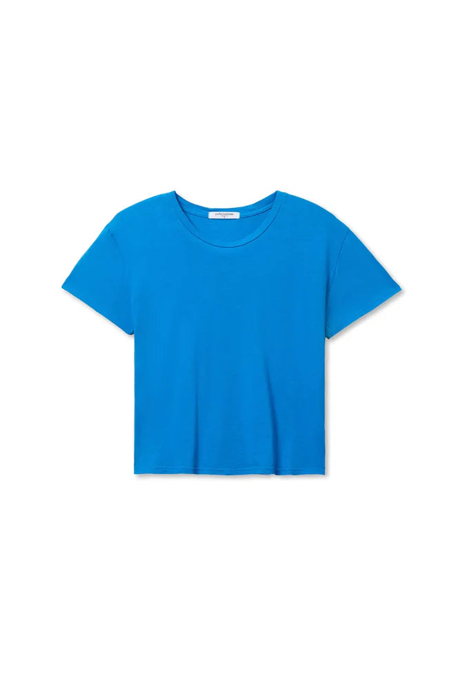 Harley Cotton Boxy Crew Tee - Cobalt