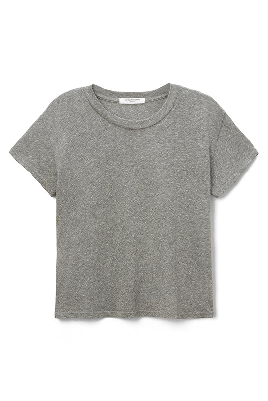 Harley Cotton Boxy Crew Tee - Heather Grey