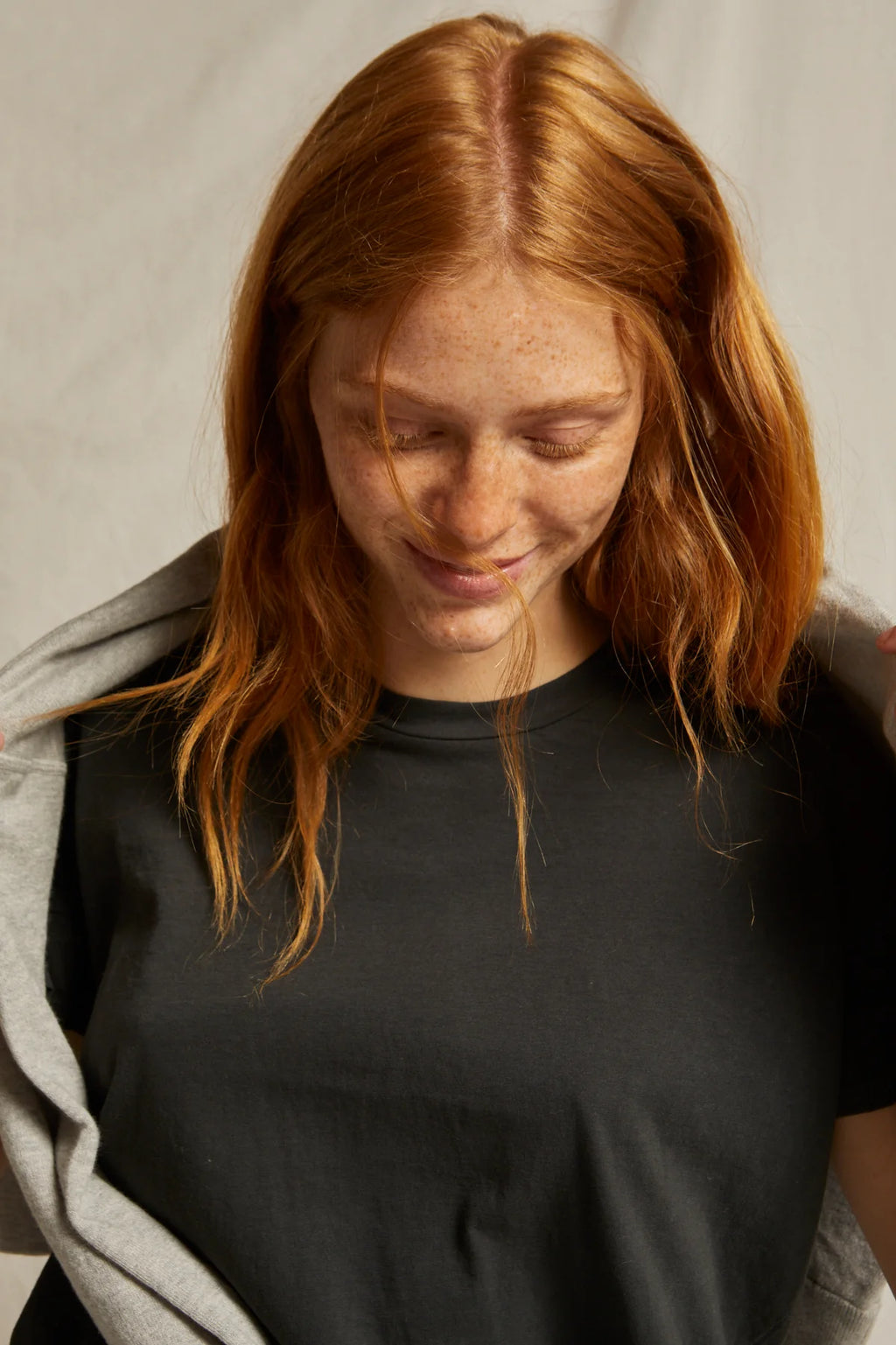 Harley Cotton Boxy Crew Tee - Vintage Black