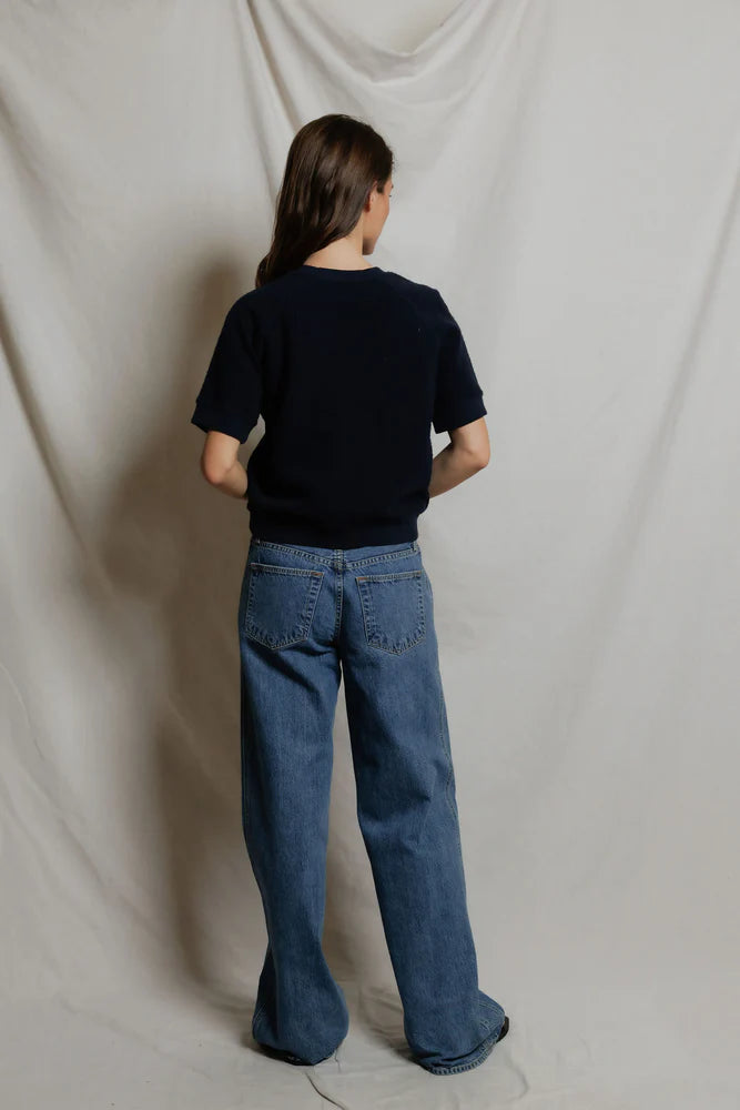 Kennedy Fleece Short Sleeve - Navy