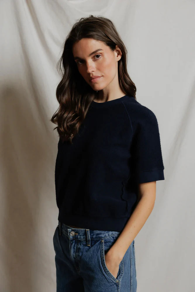 Kennedy Fleece Short Sleeve - Navy