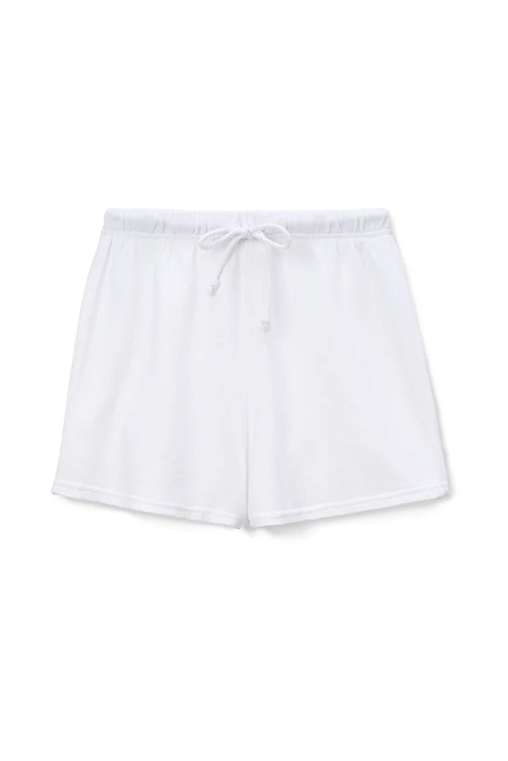 Layla French Terry Sweat Shorts - White