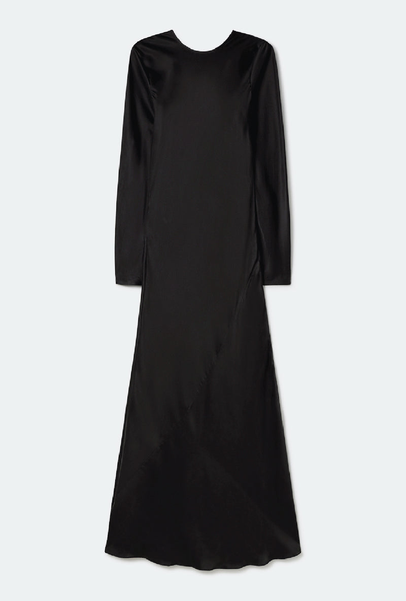 Full Sleeve Bias Dress - Black