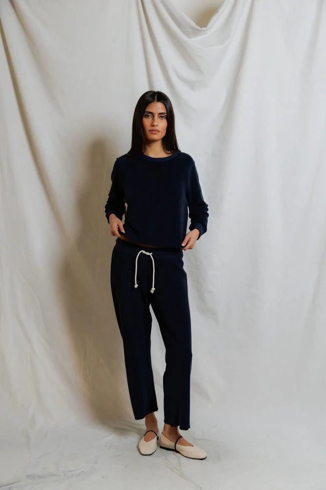Saylor Loop Terry Sweatshirt - Navy