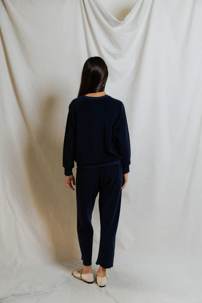 Saylor Loop Terry Sweatshirt - Navy