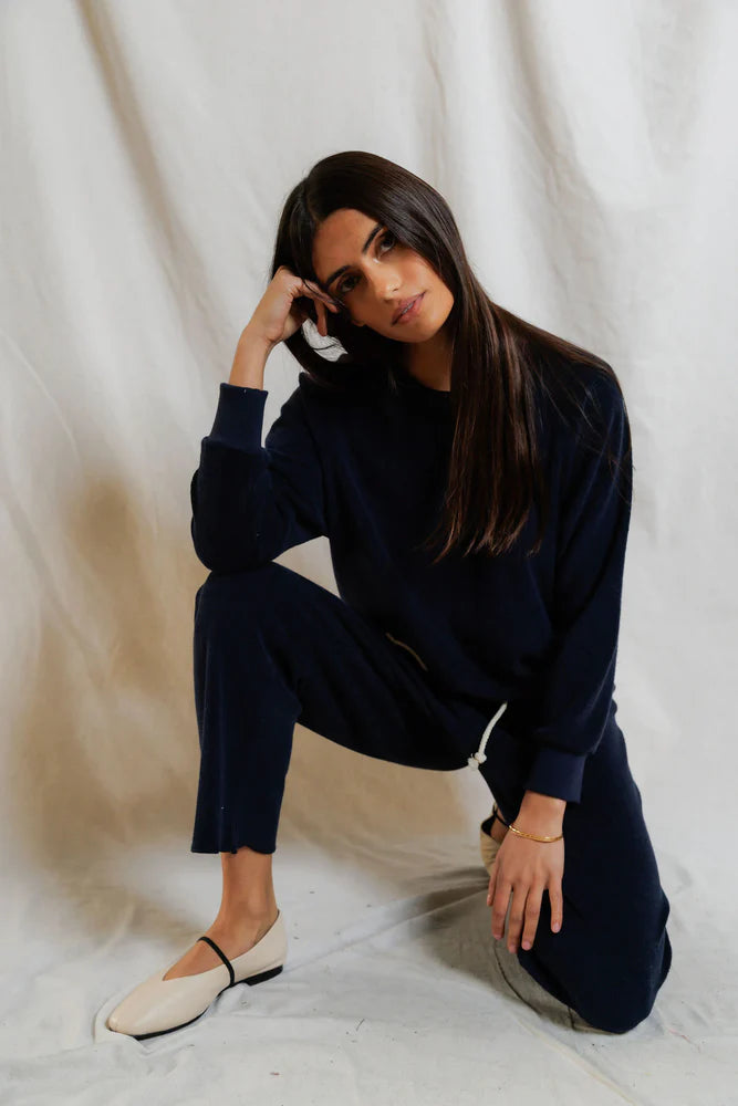 Saylor Loop Terry Sweatshirt - Navy