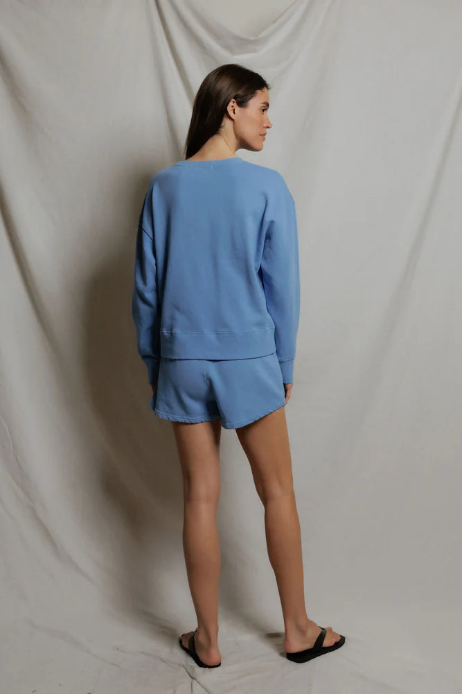 Tyler French Terry Pullover Sweatshirt - Pacific Blue
