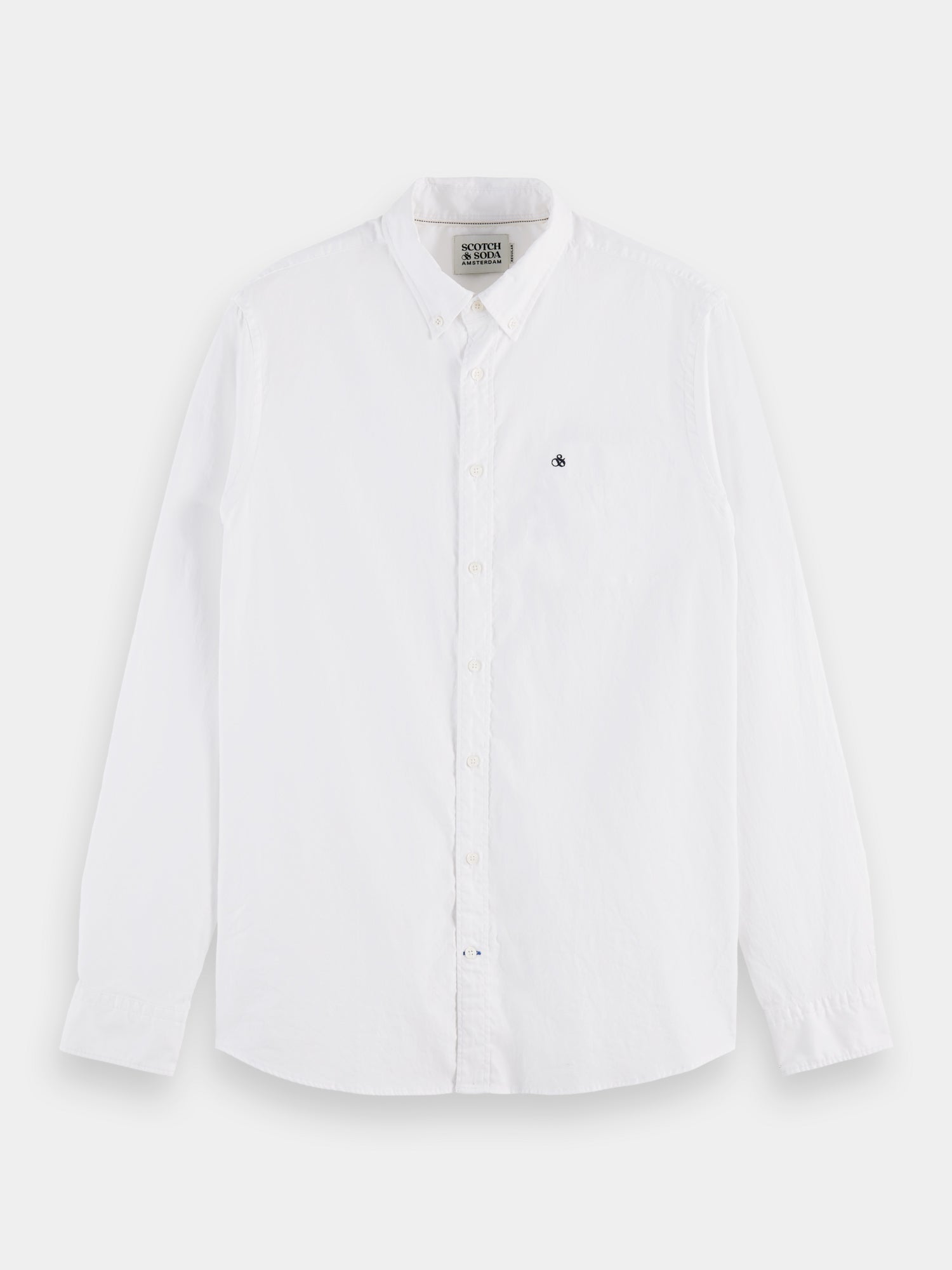 Organic cotton/elastane oxford shirt - White